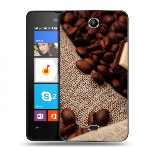 Дизайнерский силиконовый чехол для Microsoft Lumia 430 Dual SIM Кофе напиток