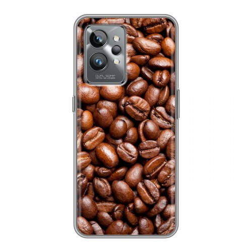 Дизайнерский силиконовый с усиленными углами чехол для Realme GT2 Pro Кофе напиток