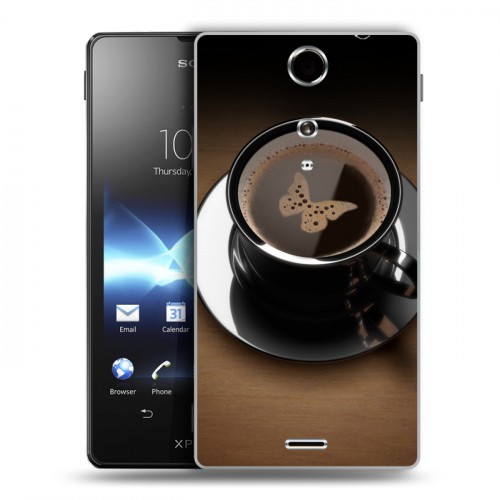 Дизайнерский пластиковый чехол для Sony Xperia TX Кофе напиток