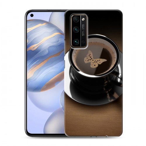 Дизайнерский силиконовый с усиленными углами чехол для Huawei Honor 30 Кофе напиток