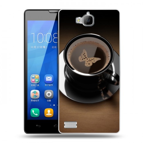 Дизайнерский пластиковый чехол для Huawei Honor 3c Кофе напиток