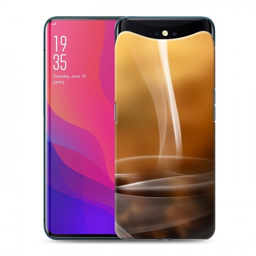 Дизайнерский силиконовый чехол для OPPO Find X Кофе напиток