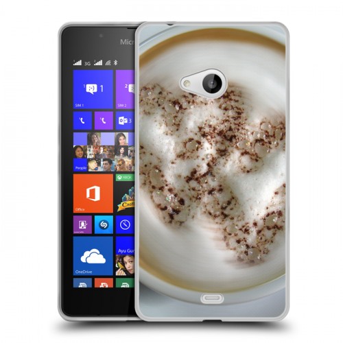 Дизайнерский пластиковый чехол для Microsoft Lumia 540 Кофе напиток