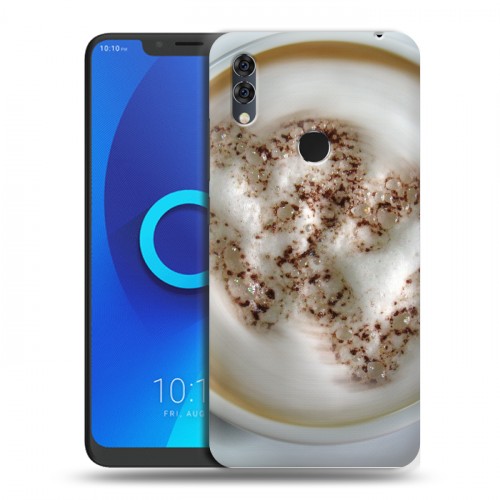 Дизайнерский силиконовый чехол для Alcatel 5V Кофе напиток