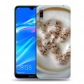 Дизайнерский пластиковый чехол для Huawei Y6 (2019) Кофе напиток