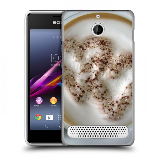 Дизайнерский силиконовый чехол для Sony Xperia E1 Кофе напиток