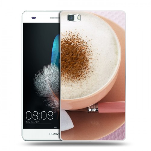 Дизайнерский пластиковый чехол для Huawei P8 Lite Кофе напиток