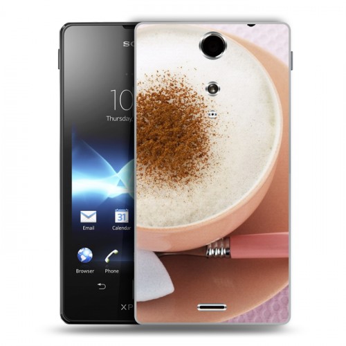 Дизайнерский пластиковый чехол для Sony Xperia TX Кофе напиток