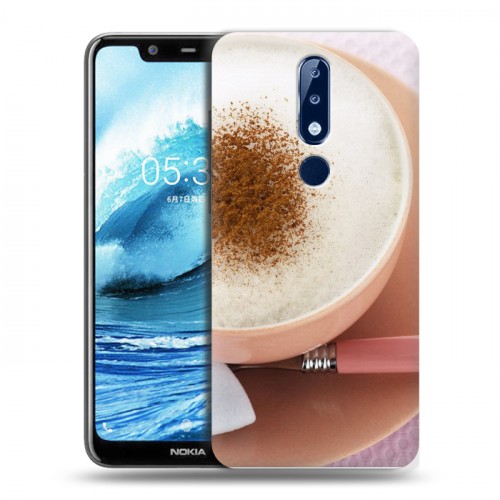 Дизайнерский силиконовый чехол для Nokia 5.1 Plus Кофе напиток