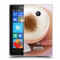 Дизайнерский пластиковый чехол для Microsoft Lumia 435 Кофе напиток