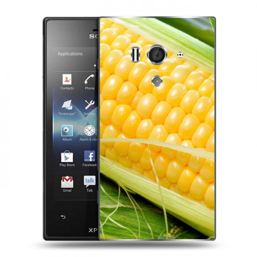 Дизайнерский пластиковый чехол для Sony Xperia acro S Кукуруза