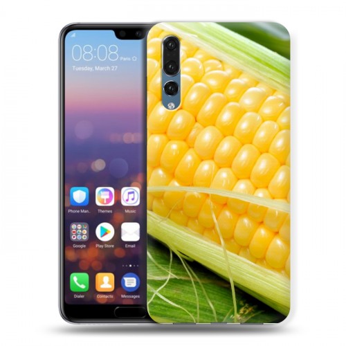 Дизайнерский силиконовый с усиленными углами чехол для Huawei P20 Pro Кукуруза