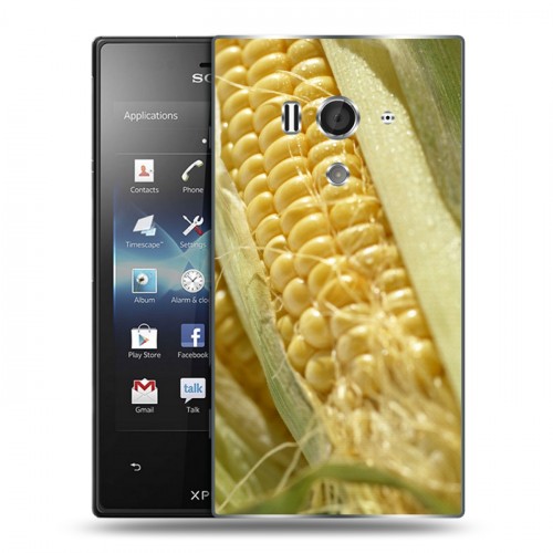 Дизайнерский пластиковый чехол для Sony Xperia acro S Кукуруза