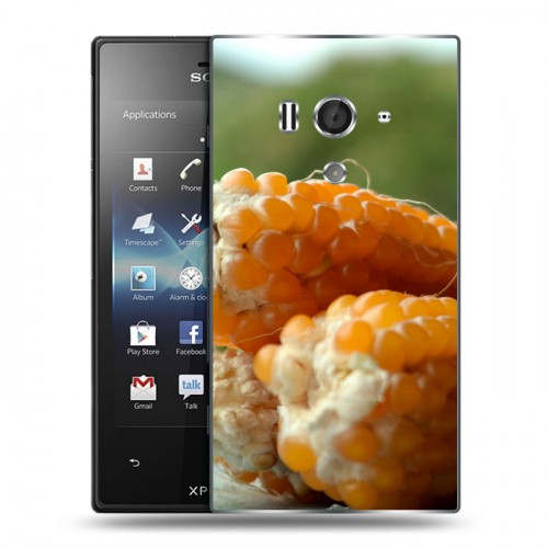 Дизайнерский пластиковый чехол для Sony Xperia acro S Кукуруза