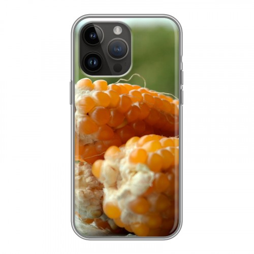 Дизайнерский силиконовый с усиленными углами чехол для Iphone 14 Pro Max Кукуруза
