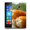 Дизайнерский пластиковый чехол для Microsoft Lumia 435 Кукуруза