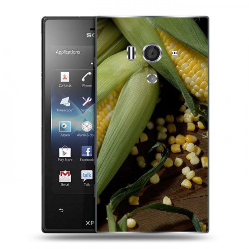 Дизайнерский пластиковый чехол для Sony Xperia acro S Кукуруза