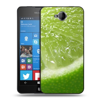 Дизайнерский силиконовый чехол для Microsoft Lumia 650 Лайм (на заказ)