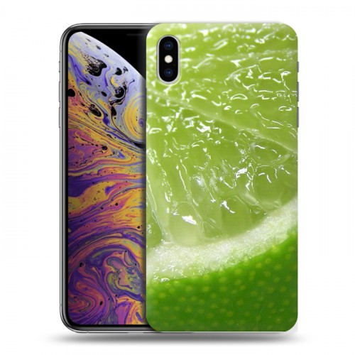 Дизайнерский силиконовый чехол для Iphone Xs Max Лайм