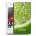 Дизайнерский пластиковый чехол для Sony Xperia E Лайм