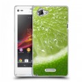 Дизайнерский пластиковый чехол для Sony Xperia L Лайм