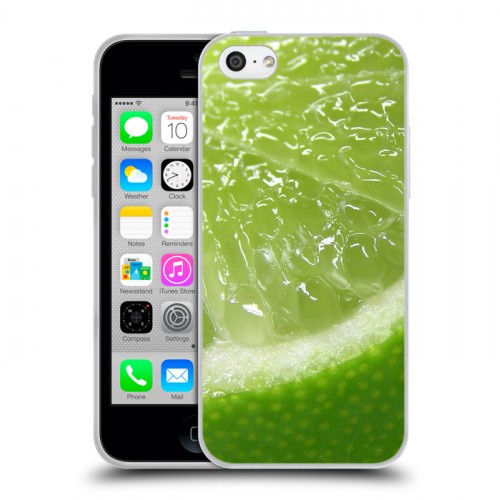 Дизайнерский пластиковый чехол для Iphone 5c Лайм