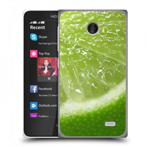 Дизайнерский пластиковый чехол для Nokia X Лайм