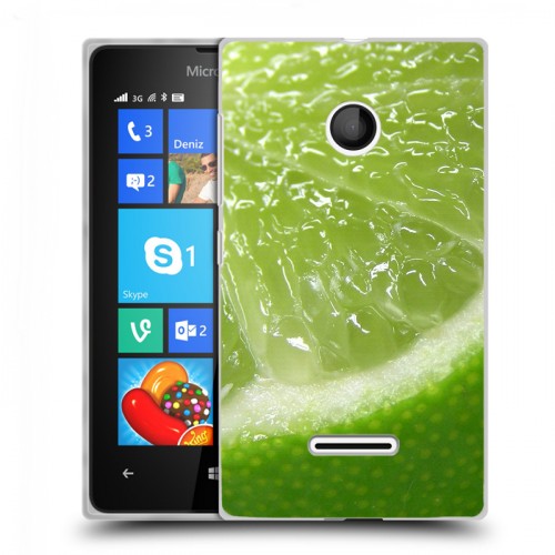 Дизайнерский пластиковый чехол для Microsoft Lumia 435 Лайм