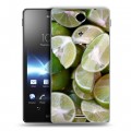 Дизайнерский пластиковый чехол для Sony Xperia TX Лайм