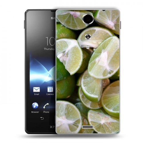 Дизайнерский пластиковый чехол для Sony Xperia TX Лайм