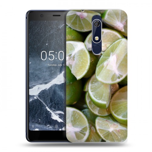 Дизайнерский пластиковый чехол для Nokia 5.1 Лайм