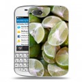 Дизайнерский пластиковый чехол для BlackBerry Q10 Лайм
