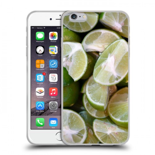 Дизайнерский силиконовый чехол для Iphone 6 Plus/6s Plus Лайм