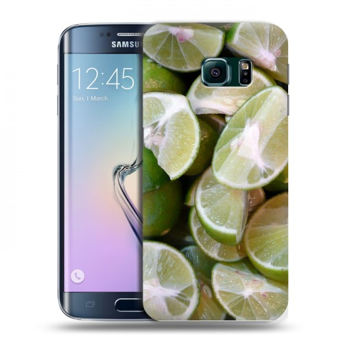 Дизайнерский пластиковый чехол для Samsung Galaxy S6 Edge Лайм