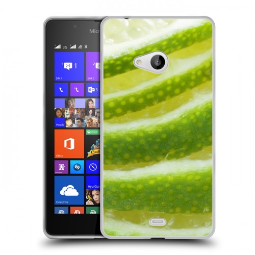 Дизайнерский пластиковый чехол для Microsoft Lumia 540 Лайм