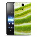 Дизайнерский пластиковый чехол для Sony Xperia TX Лайм