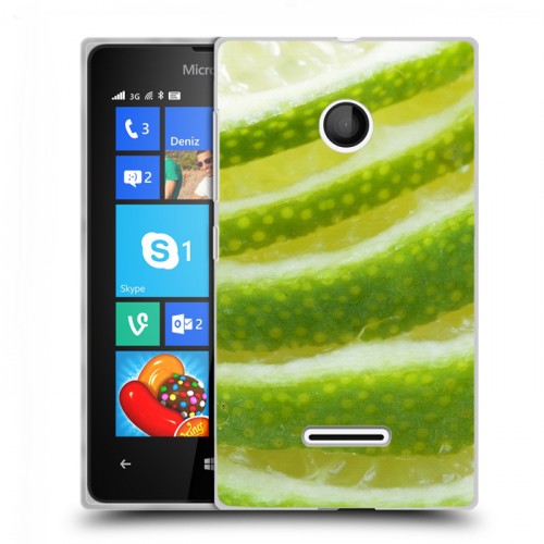 Дизайнерский пластиковый чехол для Microsoft Lumia 435 Лайм