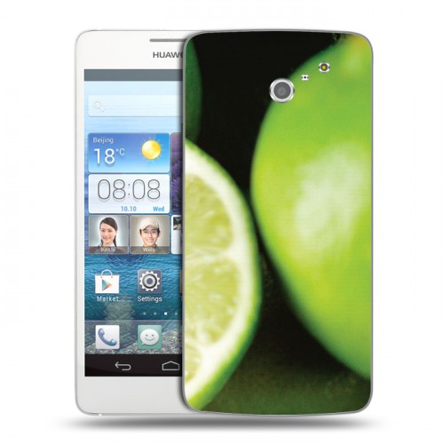 Дизайнерский пластиковый чехол для Huawei Ascend D2 Лайм