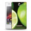 Дизайнерский пластиковый чехол для Sony Xperia E Лайм