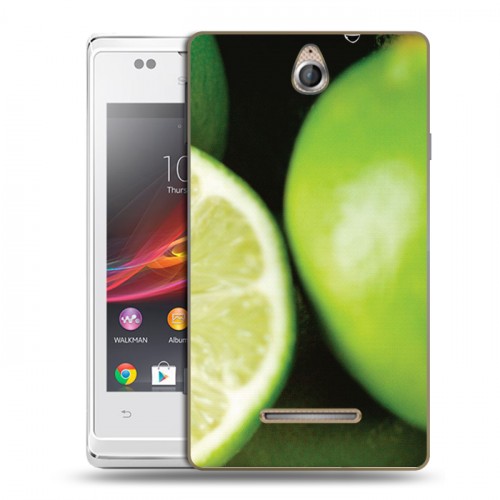 Дизайнерский пластиковый чехол для Sony Xperia E Лайм