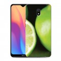 Дизайнерский силиконовый с усиленными углами чехол для Xiaomi RedMi 8A Лайм