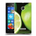 Дизайнерский пластиковый чехол для Microsoft Lumia 435 Лайм