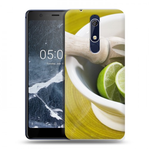 Дизайнерский пластиковый чехол для Nokia 5.1 Лайм