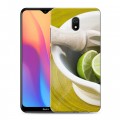 Дизайнерский силиконовый с усиленными углами чехол для Xiaomi RedMi 8A Лайм