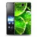 Дизайнерский пластиковый чехол для Sony Xperia TX Лайм