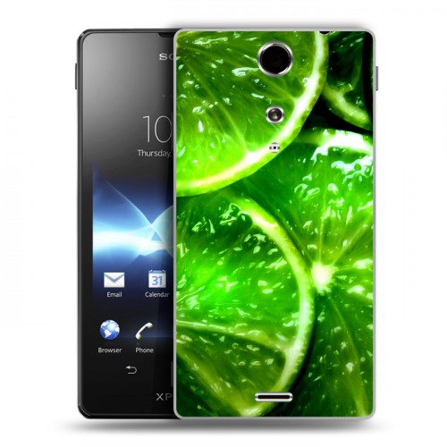 Дизайнерский пластиковый чехол для Sony Xperia TX Лайм