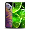 Дизайнерский силиконовый чехол для Iphone Xs Max Лайм