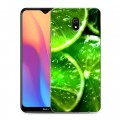 Дизайнерский силиконовый с усиленными углами чехол для Xiaomi RedMi 8A Лайм