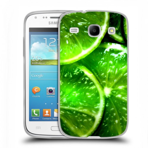 Дизайнерский пластиковый чехол для Samsung Galaxy Core Лайм
