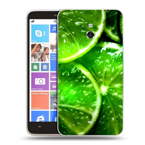 Дизайнерский пластиковый чехол для Nokia Lumia 1320 Лайм